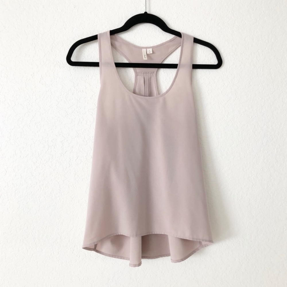 Frenchi - Swingy Basic Racerback Tank Top BP239596JR | Small | Champagne Gray